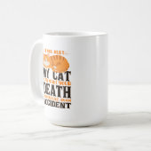私のクール猫をもし傷つけたら死ぬ コーヒーマグカップ (正面左)