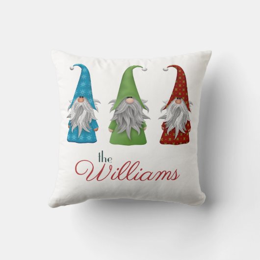 私のグノミぶら下がったーズ格言クリスマスと可愛い クッション (裏面)