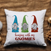 私のグノミぶら下がったーズ格言クリスマスと可愛い クッション