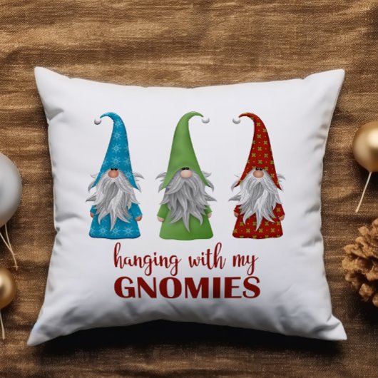 私のグノミぶら下がったーズ格言クリスマスと可愛い クッション