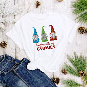 私のグノミぶら下がったーズ·格言·クリスマス·ウィメンズ Tシャツ