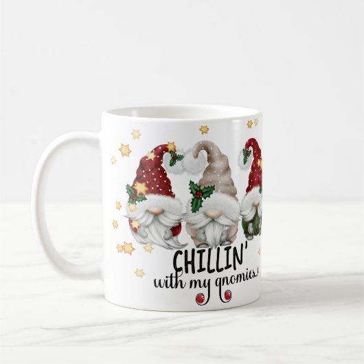 私のグノミーと子供の可愛いクリスマス コーヒーマグカップ (左)