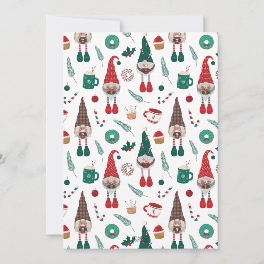 私のグノミーズのクリスマス誕生日パーティーとチリ 招待状 (裏面)