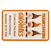 私のグノミーズクルーズドアで感謝祭 マグネット (横)