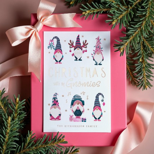 私のグノーミーとクリスマスおもしろい格言キャラクター 箔シーズンカード