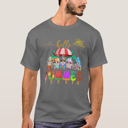 私のグノーミーとハギン格言夏休みカット Tシャツ (正面)