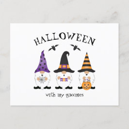 私のグノーミーとハロウィーン紫オレンジ ポストカード