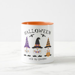 私のグノーミーとハロウィーン紫オレンジ マグカップ