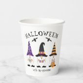 私のグノーミーとハロウィーン紫オレンジ 紙コップ (裏面)