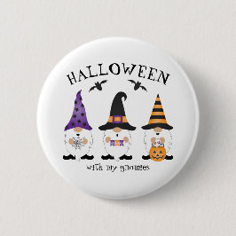 私のグノーミーとハロウィーン紫オレンジ 缶バッジ