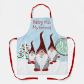 私のグノーミーと可愛いベーキング格言クリスマスクリスマス エプロン (正面)