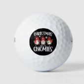 私のグノーミーバッファローレッドプレイド格言とクリスマス ゴルフボール (正面)