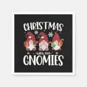 私のグノーミーバッファローレッドプレイド格言とクリスマス スタンダードカクテルナプキン (正面)