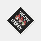 私のグノーミーバッファローレッドプレイド格言とクリスマス スタンダードカクテルナプキン (角)