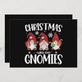 私のグノーミーバッファローレッドプレイド格言とクリスマス 招待状 (正面/裏面)