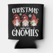 私のグノーミーバッファローレッドプレイド格言とクリスマス 缶クーラー (正面)