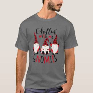 私のグノーミープレイドのクリスマスとFamilに一致するChillin Tシャツ