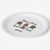 私のグノーミーホリデークリスマスとハギン ペーパープレート (アングル)