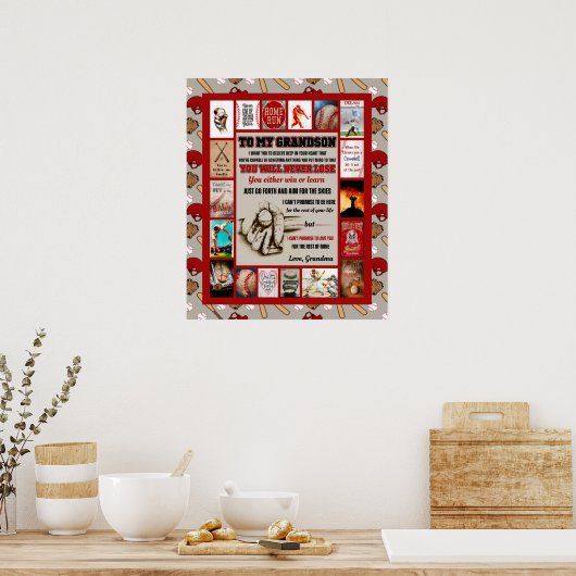 私のグパーソナライズされたランソン誕生日ギフトへの手紙 ポスター (キッチン)