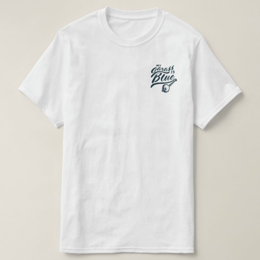 私のグラスはブルーなバンジョー Tシャツ (デザイン正面)
