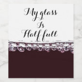 私のグラスは半分赤のワインラベルだ ワインラベル (シングルラベル)