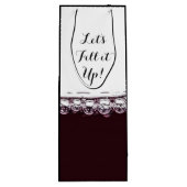 私のグラスは赤ワインの半分エレガントのバッグ ワインギフトバッグ (裏面)