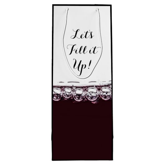 私のグラスは赤ワインの半分エレガントのバッグ ワインギフトバッグ (裏面)