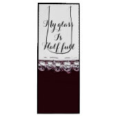 私のグラスは赤ワインの半分エレガントのバッグ ワインギフトバッグ (正面)