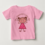 私のグラミーは私のステッキの姿を愛している ベビーTシャツ (正面)