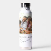 私のグランドキッズの写真で人生は良い ウォーターボトル (左面)