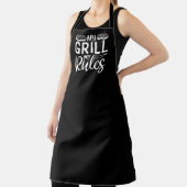 私のグリル私のルールBBQ大型ブラックエプロン エプロン (インサイチュ)