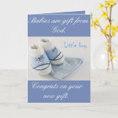 私のグリーティングカードコレクションボーイベビーシャワー カード (黄色い花)