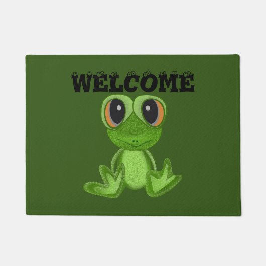 私のグリーンカエルの友人 ドアマット (正面)