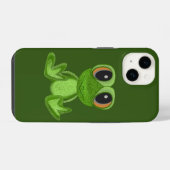 私のグリーンカエルの友人 iPhoneケース (裏面横)