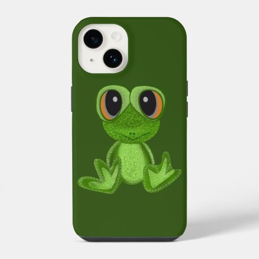 私のグリーンカエルの友人 iPhoneケース (裏面)