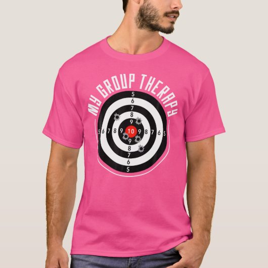 私のグループセラピー 面白い銃射撃場用 Tシャツ (正面)