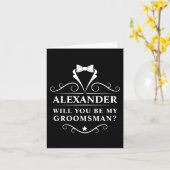 私のグルームズマンになってくれますか? タキシード ネクタイ 黒 ノート (黄色い花)