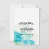 私のグルームズマンになってくれますか？ モダンな水彩画 招待状 (裏面)