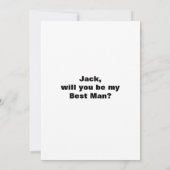 私のグルームズマンになってもらえますか？結婚式の仲人カード カード (裏面)