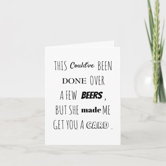 私のグルームズマン/ベストマンになってくれますか？ カードを折りたたんだ カード (正面)