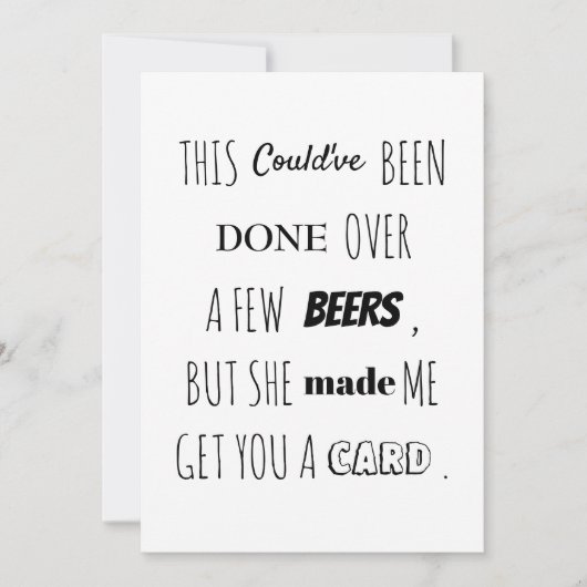 私のグルームズマン（伴侶）になってもらえますか？ ウェディングカード カード (正面)