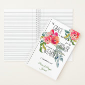 私のグレイスピンクフローラ賞賛&祈りの言葉ジャーナル ノートブック (内側)