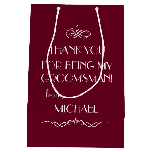 私のグロスマンでタキシード色のタキシードをありがとう ミディアムペーパーバッグ (裏面)