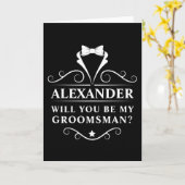 私のグロスマンTuxedoのネクタイ黒く折り畳まれた カード (黄色い花)