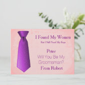 私のグロムスマンである紫と白のネクタイInvita 招待状 (スタンド正面)