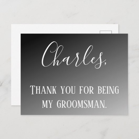 私のグロムスマンになってくれてありがとう ポストカード (正面/裏面)