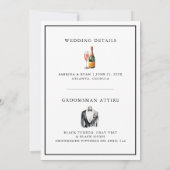 私のグロムスマンのアッシャー花婿介添人ブラック 招待状 (裏面)