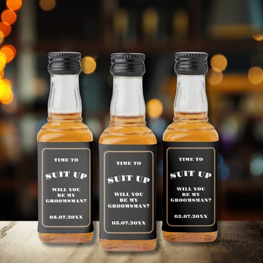 私のグロムスマンの提案を受け入れる時間 リキュールボトルラベル