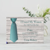 私のグロムスマンティール（緑がかった色）&ホワイトタイインビタティ 招待状 (スタンド正面)