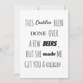 私のグロムスマン花婿介添人カードは? カード (正面)